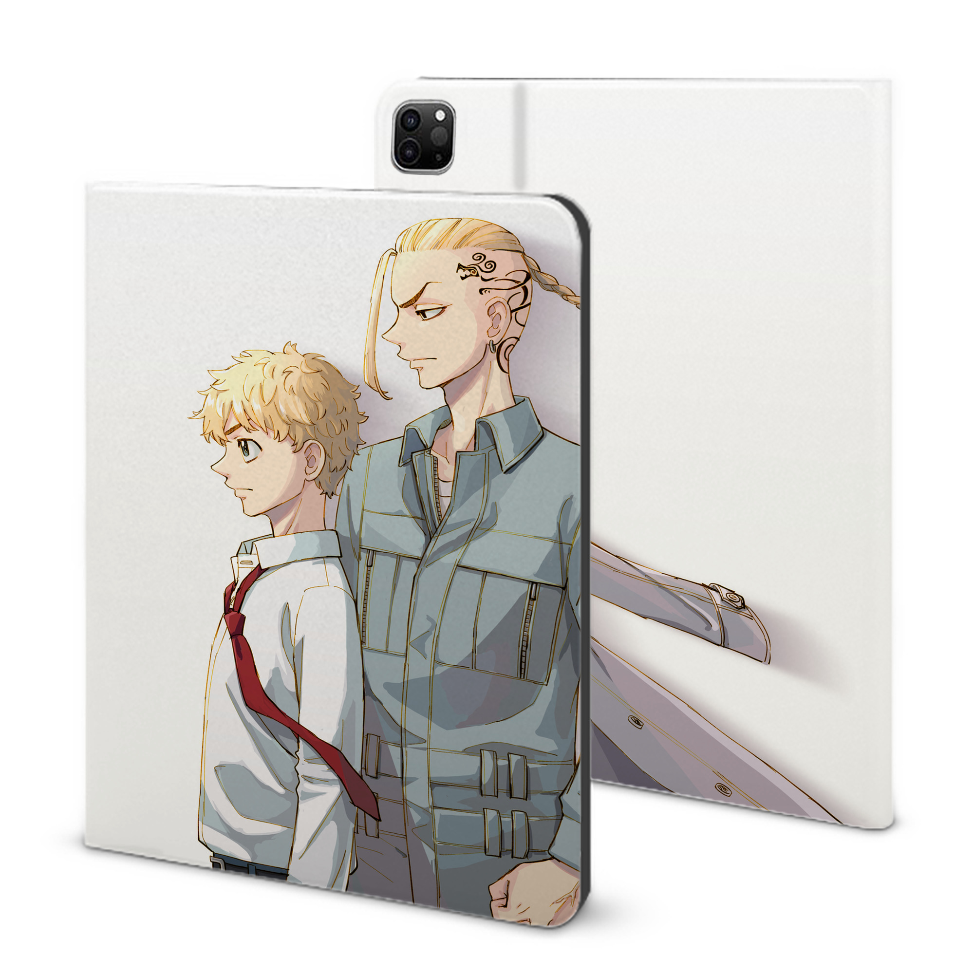 （画像用） 東京リベンジャーズ Tokyo Revengers IPad ケース ブック型 PUレザー TPU 耐衝撃 軽量 薄型 ペン収納なし 全面保護 IPad 各モデル対応